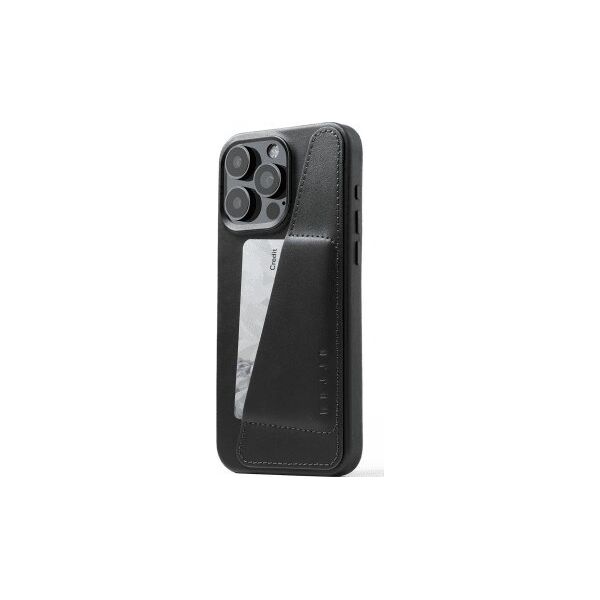 Troubadour Goods Limited Mujjo Full Leather Wallet Case - etui skórzane do iPhone 15 Pro Max kompatybilne z MagSafe (black)
