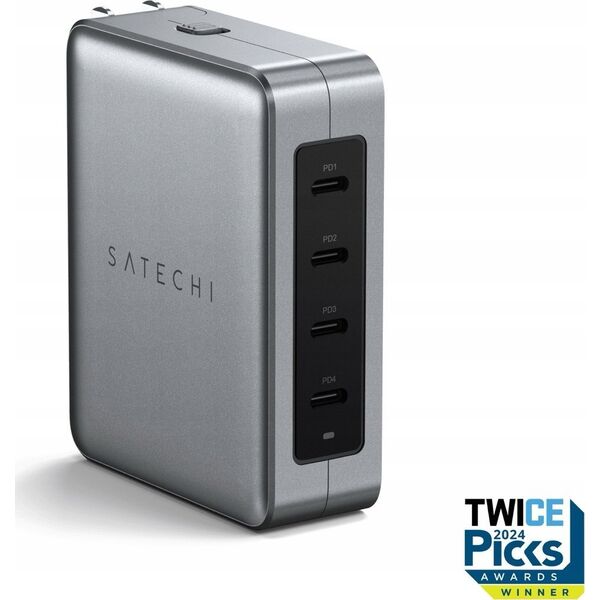 Ładowarka Satechi Ładowarka sieciowa podróżna Satechi 4-Port GaN Travel Charger US, UK, EU, AS 4xUSB-C 140W