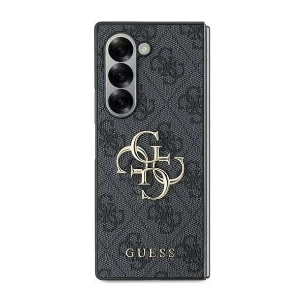 Guess Guess GUHCZFD64GMGGR Z Fold6 F956 czarny/black Leather 4G Metal Logo