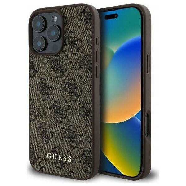 Guess Guess GUHCP16LG4GFBR iPhone 16 Pro 6.3" brązowy/brown hardcase 4G Classic
