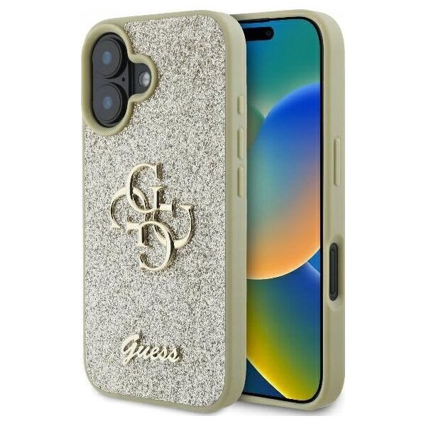 Guess Guess GUHCP16MHG4SGD iPhone 16 Plus 6.7" złoty/gold hardcase Fixed Glitter Big 4G