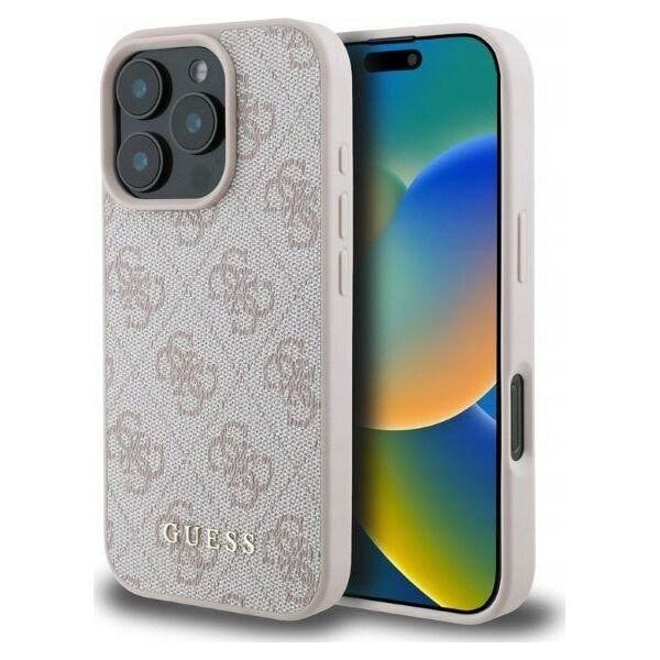 Guess Guess GUHCP16LG4GFPI iPhone 16 Pro 6.3" różowy/pink hardcase 4G Classic