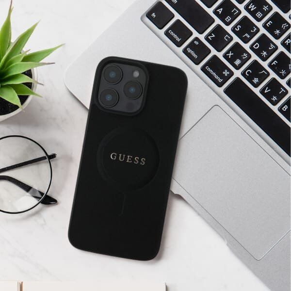 Guess Guess GUHMP16MPSAHMCK iPhone 16 Plus 6.7" czarny/black hardcase Saffiano Classic Logo MagSafe