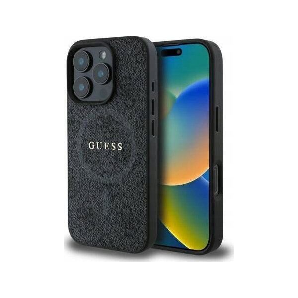 Guess Guess GUHMP16XG4GFRK iPhone 16 Pro Max 6.9" czarny/black hardcase 4G Ring Classic Logo MagSafe