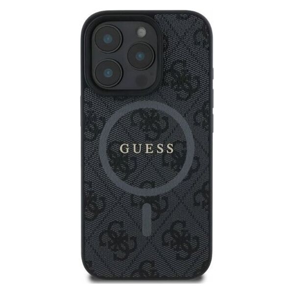 Guess Guess GUHMP16XG4GFRK iPhone 16 Pro Max 6.9" czarny/black hardcase 4G Ring Classic Logo MagSafe