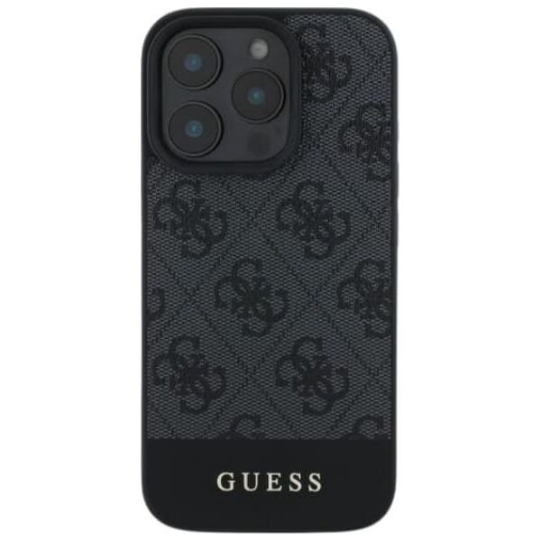 Guess Guess GUHCP16SG4GLGR iPhone 16 6.1" szary/grey hardcase 4G Bottom Stripe