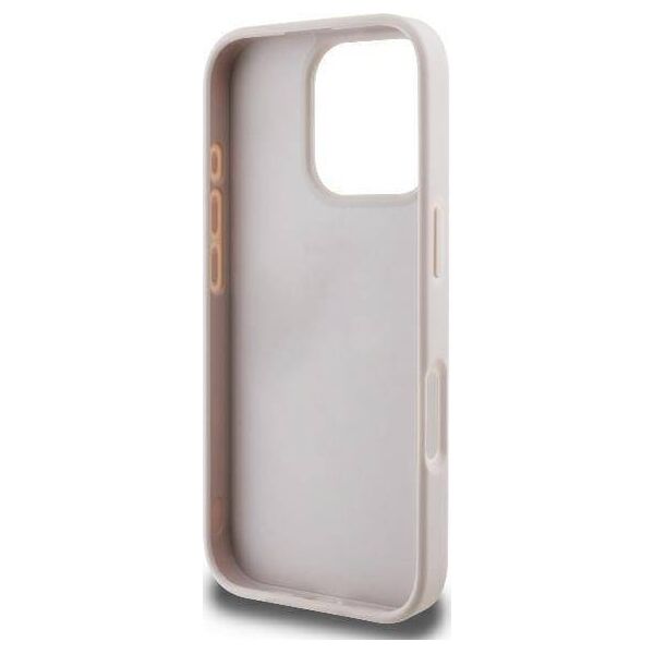 Guess Guess GUHCP16XP4TDPP iPhone 16 Pro Max 6.1" różowy/pink hardcase Leather 4G Triangle Strass MagSafe