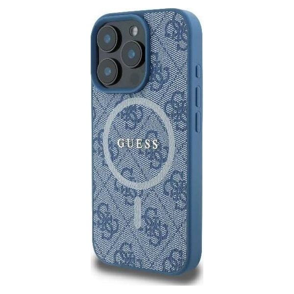 Guess Guess GUHMP16LG4GFRB iPhone 16 Pro 6.3" niebieski/blue hardcase 4G Ring Classic Logo MagSafe