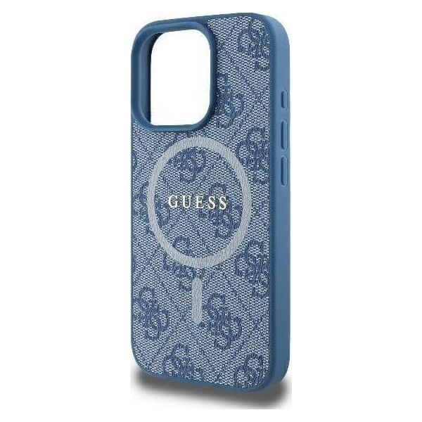 Guess Guess GUHMP16LG4GFRB iPhone 16 Pro 6.3" niebieski/blue hardcase 4G Ring Classic Logo MagSafe