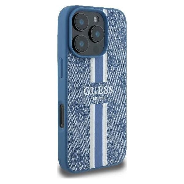 Guess Guess GUHMP16LP4RPSB iPhone 16 Pro 6.3" niebieski/blue hardcase 4G Printed Stripes MagSafe