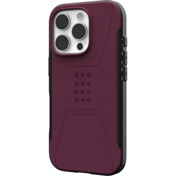 UAG UAG Civilian Magsafe - obudowa ochronna do iPhone 16 Pro kompatybilna z MagSafe (bordeaux)