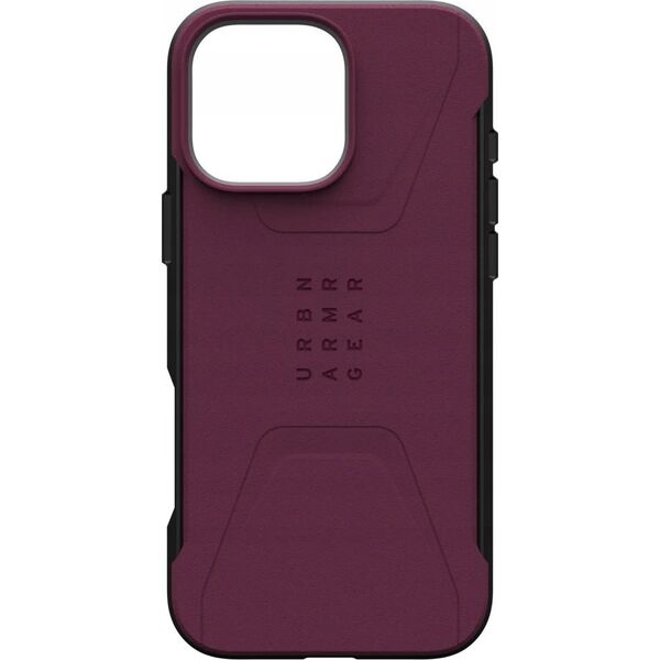 UAG UAG Civilian Magsafe - obudowa ochronna do iPhone 16 Pro Max kompatybilna z MagSafe (bordeaux)
