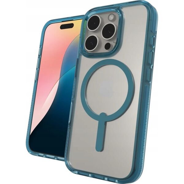 Zagg International ZAGG Santa Cruz Snap - obudowa ochronna do iPhone 16 Pro kompatybilna z MagSafe (retro blue)