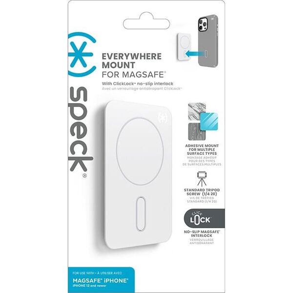Speck Speck Everywhere Mount + ClickLock - Uchwyt magnetyczny MagSafe (biały)