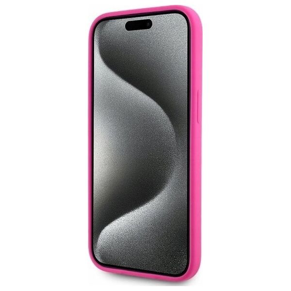 Karl Lagerfeld KLHMP15SSKHPPPLF iPhone 15 6.1" fuchsia/fuschia hardcase Silicone Karl Head Print MagSafe