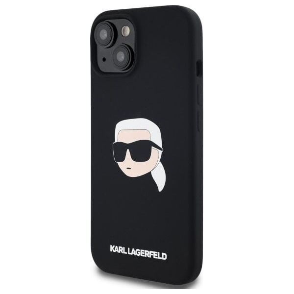 Karl Lagerfeld KLHMP15SSKHPPLK iPhone 15 6.1" black/black hardcase Silicone Karl Head Print MagSafe