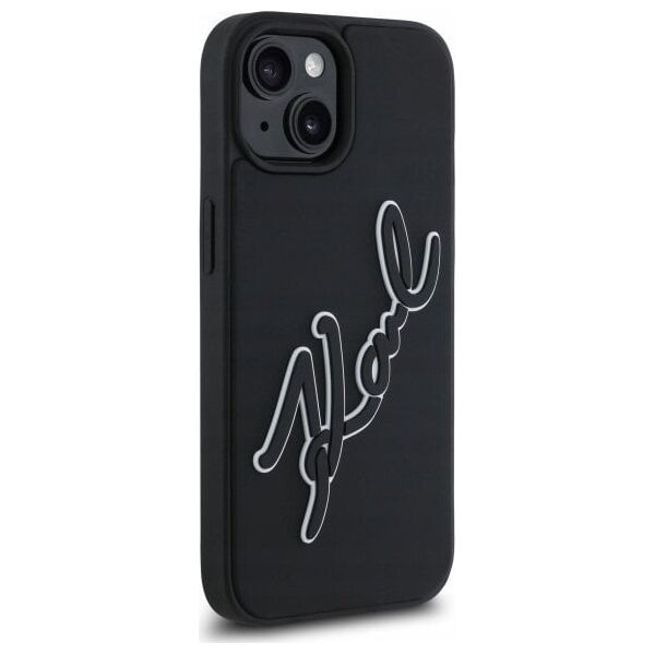 Karl Lagerfeld KLHCP15S3DRKSDLK iPhone 15 6.1" black/black hardcase 3D Rubber Signature