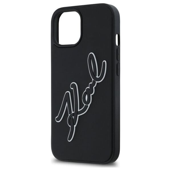 Karl Lagerfeld KLHCP15S3DRKSDLK iPhone 15 6.1" black/black hardcase 3D Rubber Signature
