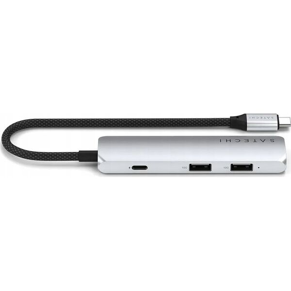 HUB Satechi 4-in-1 USB-C Slim Multiport Adapter 4K USB-C / 2xUSB-A, USB-C, 4K HDMI silver