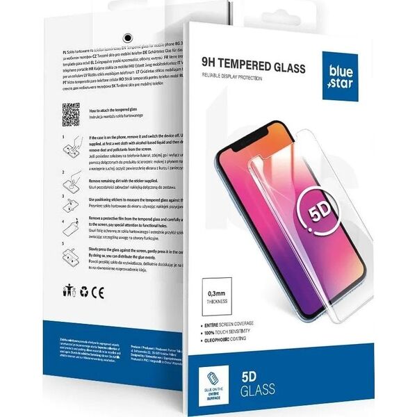 Szkło hartowane Blue Star 5D - do Samsung A26 5G (full glue/case friendly) - czarny