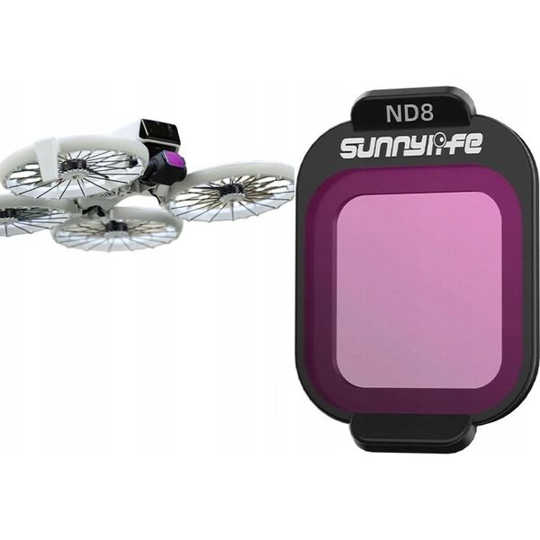 Filtr Pełny Szary ND8 NDx8 do Drona Dron DJI FLIP + Etui na Filtr SunnyLife / FI962-8