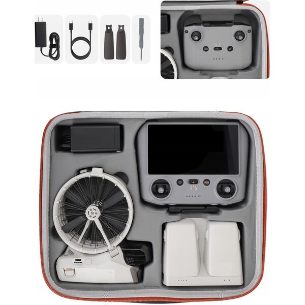 Futerał XL HARD Case Osłona Etui Pokrowiec Walizka na Pilot i Dron DJI FLIP / FP-B958-C / Pomarańczowy