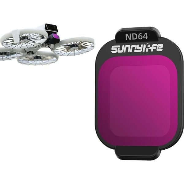 Filtr Pełny Szary ND64 NDx64 do Drona Dron DJI FLIP Etui na Filtr SunnyLife / FI962-64