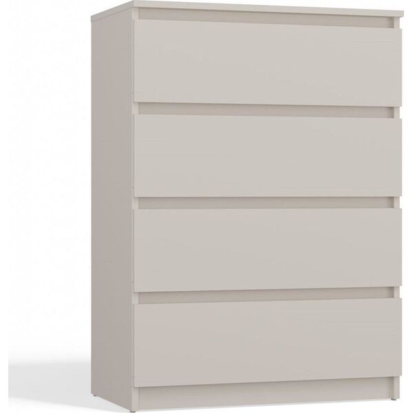 Topeshop Komoda z 4 szufladami, Malwa, 70x40x97 cm, kaszmir