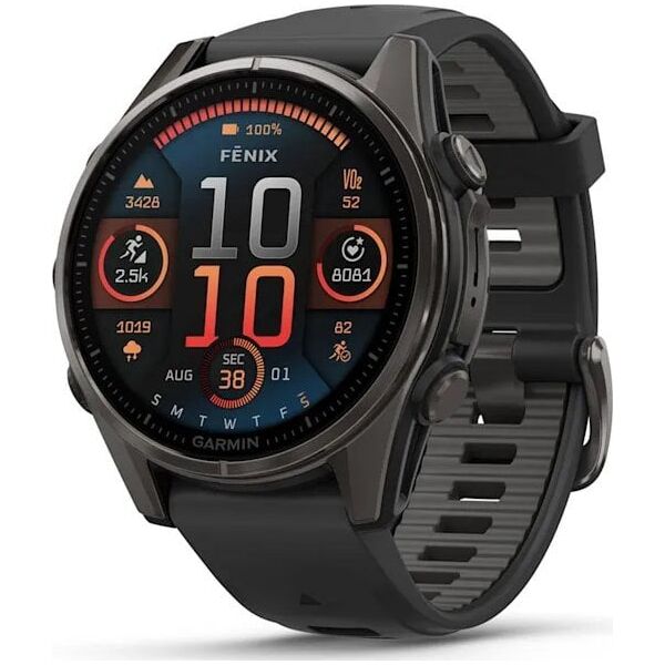 Ρολόι Garmin Garmin Fenix 8 43 mm AMOLED Sapphire Carbon Grey DLC Titanium [010-02903-21]