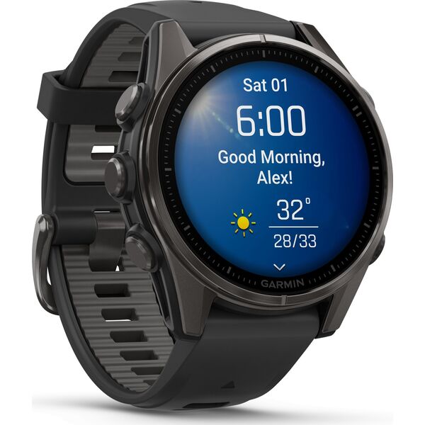 Ρολόι Garmin Garmin Fenix 8 43 mm AMOLED Sapphire Carbon Grey DLC Titanium [010-02903-21]