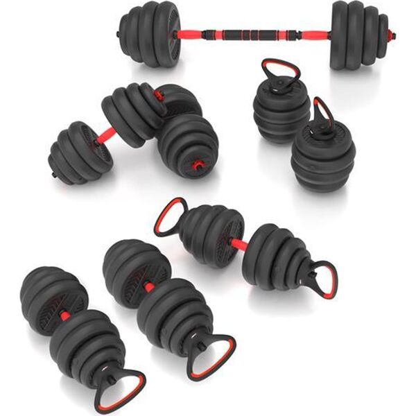 HMS SGN140 (2 CZĘŚCI) PRO SET 6W1 ZESTAW CIĘŻARÓW 40KG HMS