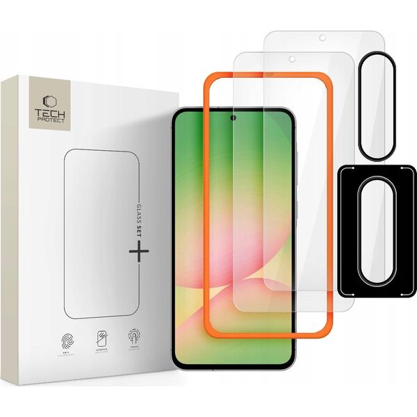SZKŁO HARTOWANE TECH-PROTECT GLASS SET+ GALAXY A36 / A56 5G CLEAR
