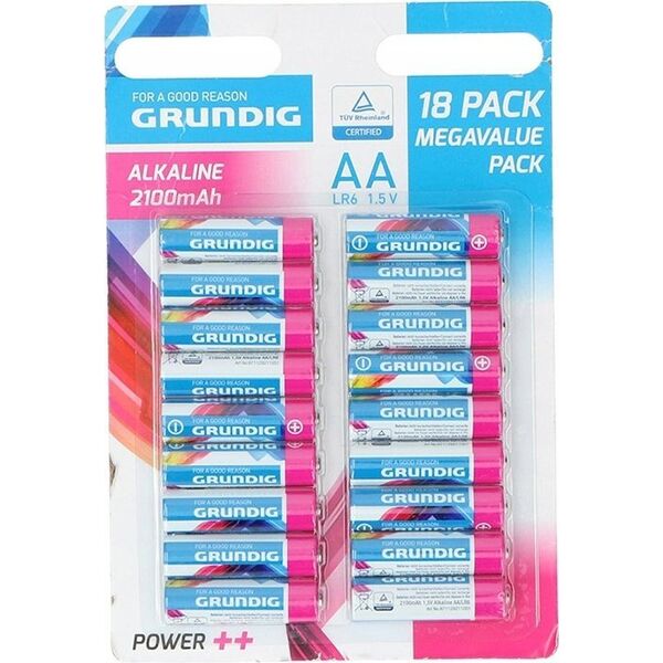 Grundig Grundig - Zestaw baterii alkalicznych AA / LR6 1.5V 18 szt.