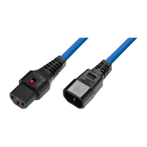 Καλώδιο τροφοδοσίας MicroConnect Microconnect MC-C13C14LOCK-0.5MB Μπλε 0,5 m C13 panel C14 panel