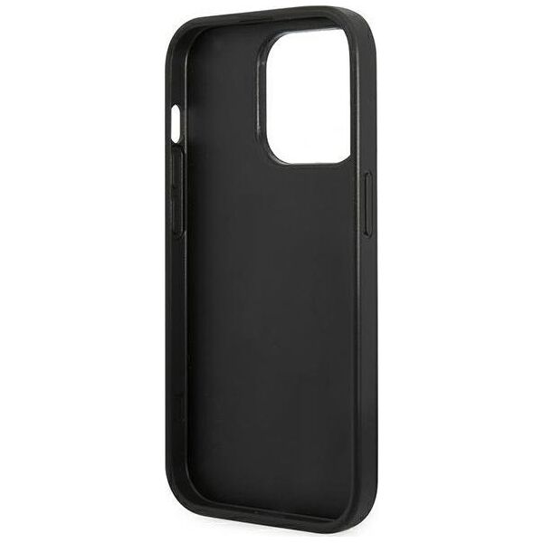 Guess Guess Etui Iphone 14 Pro Szary Metal Gold Logo