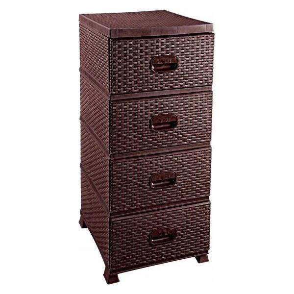 Komoda RATTAN 38x45x90 brązowa