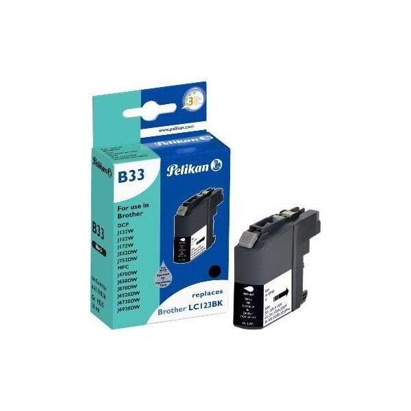 Μελάνι Pelikan Patrone Brother Pelikan LC123BK comp. μαύρο B33 - 4111036