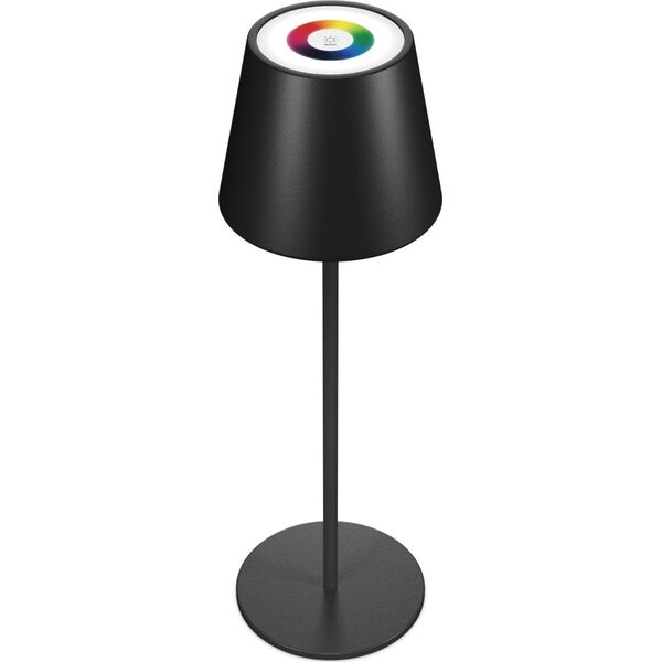 Επιτραπέζιο φωτιστικό Realpower RealPower LED-RGB Tischlampe dimmbar mit Akku, μαύρο