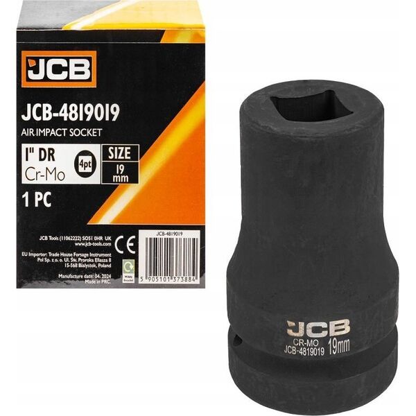 JCB Καρυδάκι κρούσης 1" τετράγωνο 19mm (4-γωνιακό)