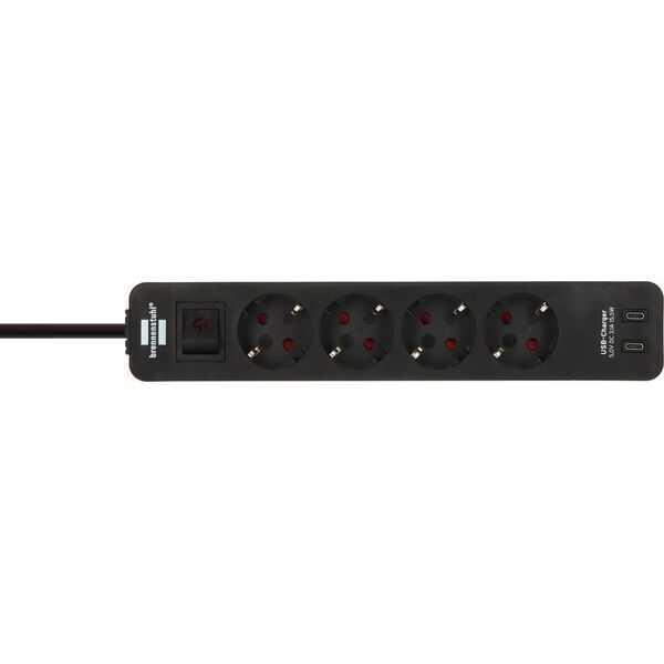 Μπαλαντέζα Brennenstuhl με 4 πρίζες και 2 θύρες USB C 1.5M