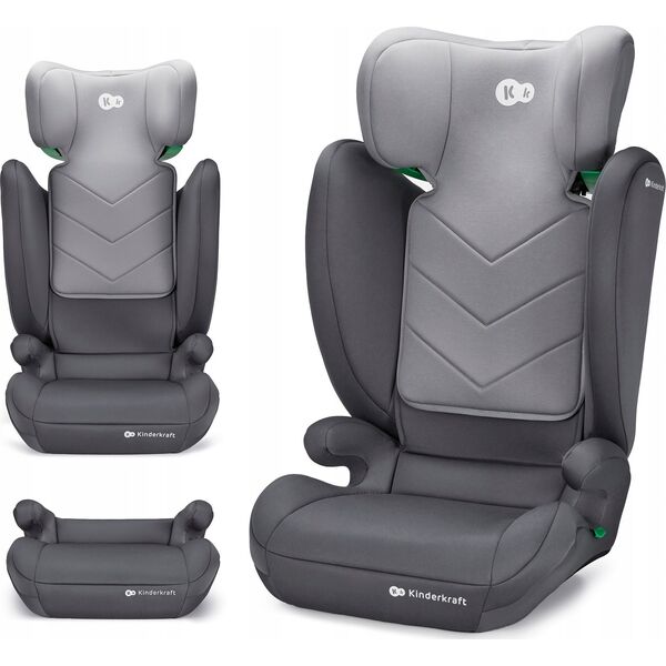 KINDERKRAFT Fotelik samochodowy I-SPARK i-size 100-150cm grey