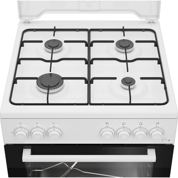 Gas stove with electric oven BEKO FBST62110DW, 60 cm