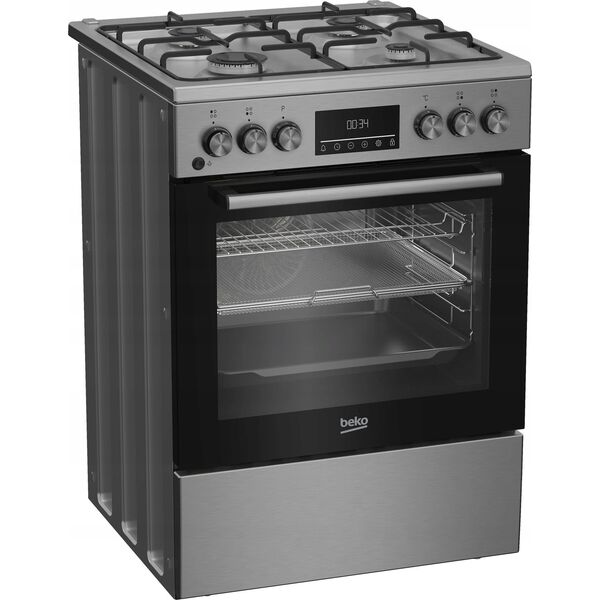 Gas stove with electric oven BEKO FBMA62330TXDSN, 60 cm