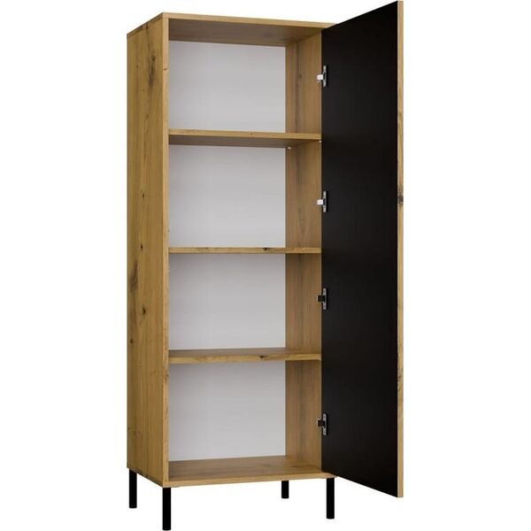 Witryna KAMARO 1DD SLIM DĄB ARTISAN Lamele Front Ryflowany