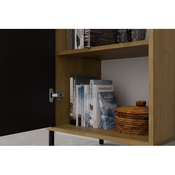 Witryna KAMARO 1DD SLIM DĄB ARTISAN Lamele Front Ryflowany