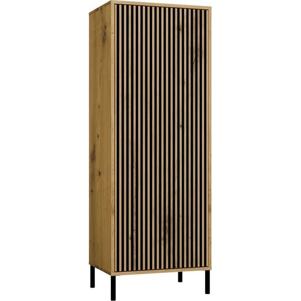 Witryna KAMARO 1DD SLIM DĄB ARTISAN Lamele Front Ryflowany