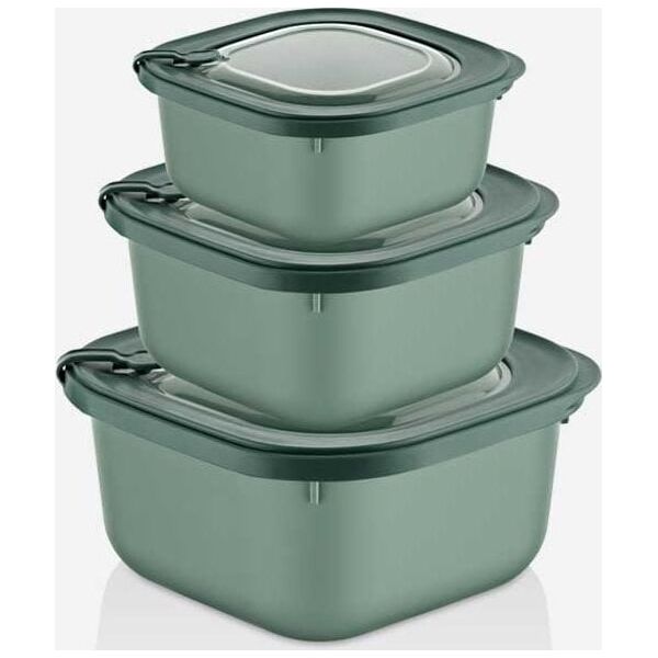 Kpl pojemników do żywności Micro Safe 600,1100,1800 ml