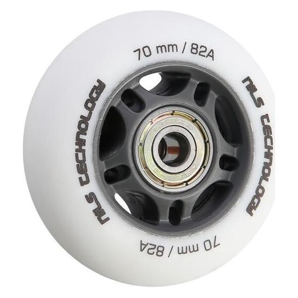 Nils Extreme PU 70x24 82A BIAŁE MATOWE (4 szt.) + ABEC-9 (8 szt.) ZESTAW NILS EXTREME