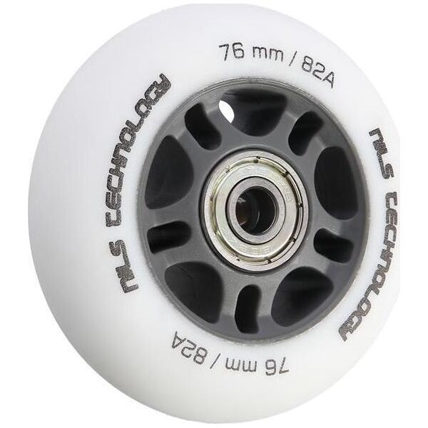 Nils Extreme PU 76x24 82A BIAŁE MATOWE (4 szt.) + ABEC-9 (8 szt.) ZESTAW NILS EXTREME