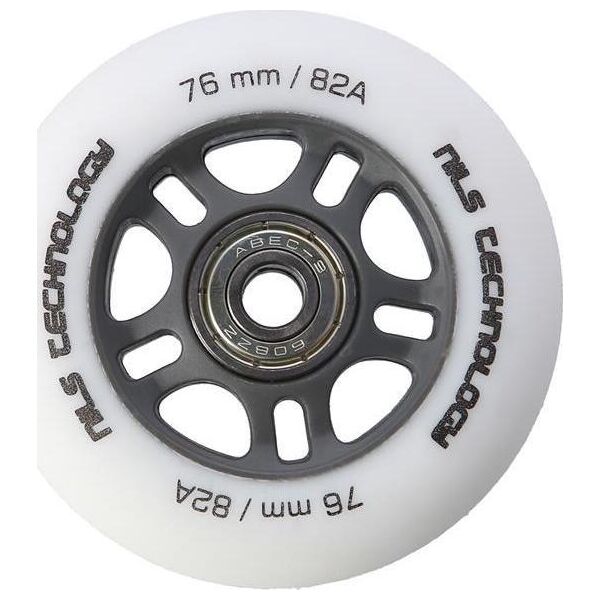 Nils Extreme PU 76x24 82A BIAŁE MATOWE (4 szt.) + ABEC-9 (8 szt.) ZESTAW NILS EXTREME